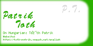 patrik toth business card